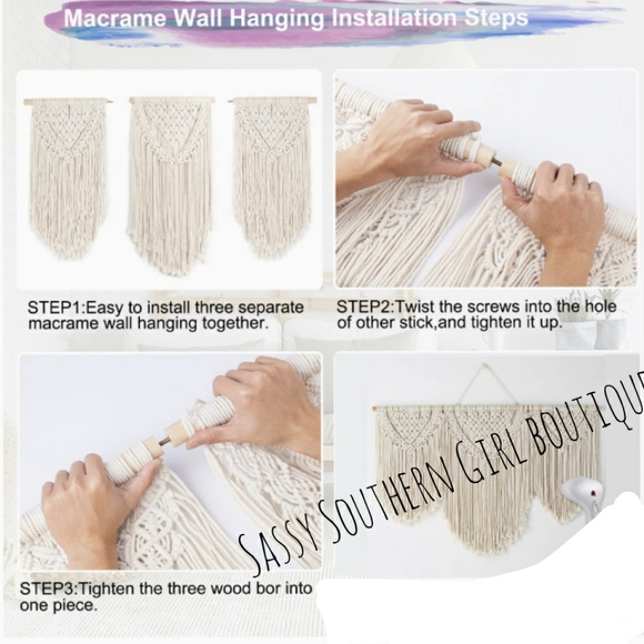 🆕⭐Boho huge wall macrame decor - Picture 8 of 9